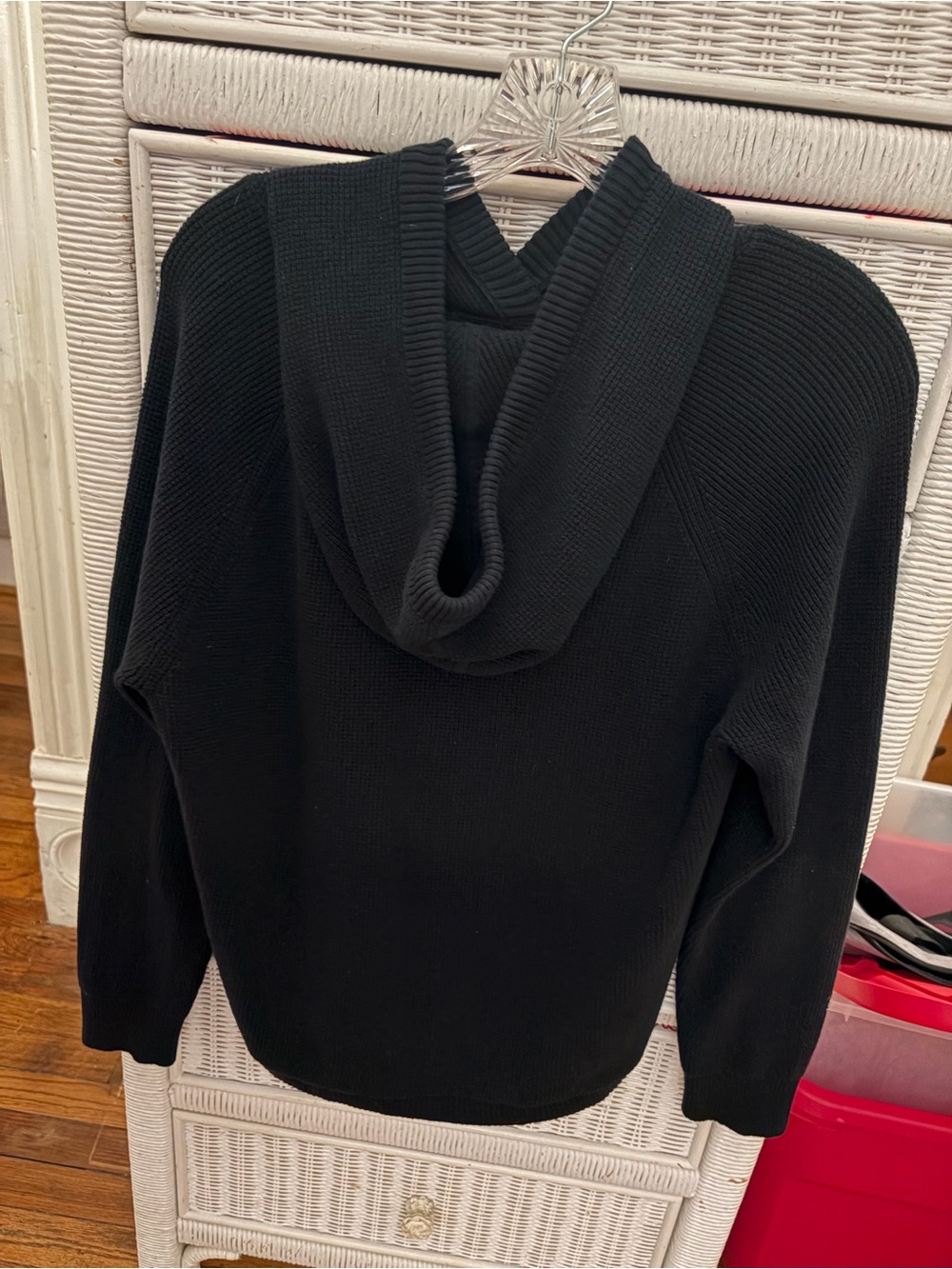 Lauren Ralph Lauren hoodie sweater sweatshirt womens XL black knit runs small - Picture 14 of 14